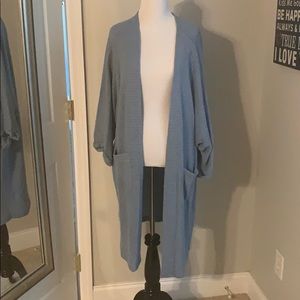 Waffle knit cardigan